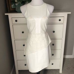 NWT. White Faux Leather Dress.
